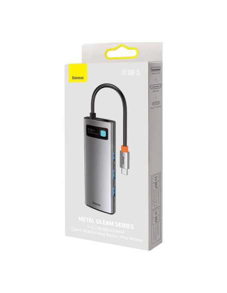 BASEUS adapter HUB 5in1 Type C WKWG020013 0,15 m gray