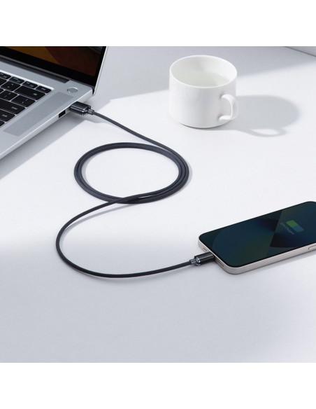 BASEUS Câble USB A vers Lightning 2.4A Crystal Shine CAJY000101 2m noir