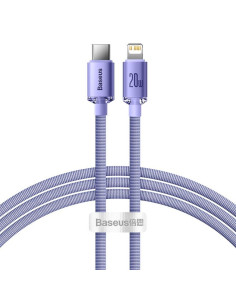 Câble BASEUS Type C vers Lightning PD 20W Crystal Shine CAJY000205 1.2 m violet