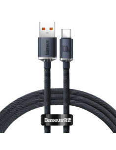 BASEUS Câble USB A vers Type C PD 100W Crystal Shine CAJY000401 1,2 m noir