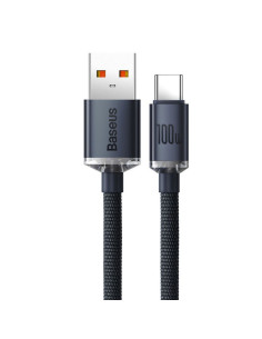 BASEUS Câble USB A vers Type C PD 100W Crystal Shine CAJY000401 1,2 m noir 2