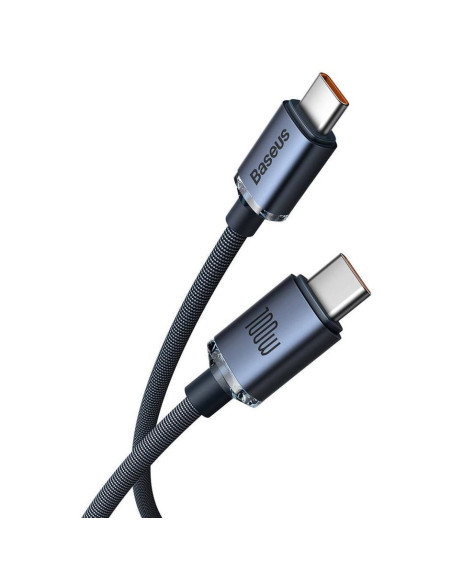 BASEUS Type C to Type C PD 100W Crystal Shine cable CAJY000601 1.2 m black