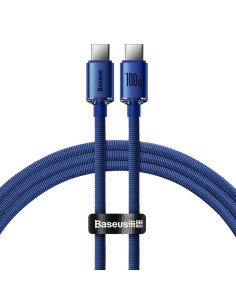 BASEUS Type C to Type C PD 100W Crystal Shine cable CAJY000603 1.2 m blue
