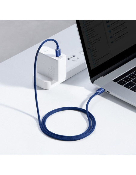 BASEUS Type C to Type C PD 100W Crystal Shine cable CAJY000603 1.2 m blue