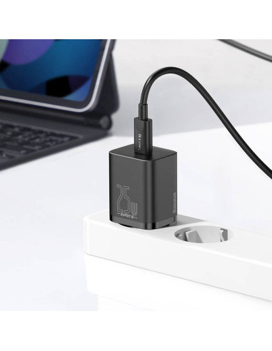 Chargeur secteur BASEUS Type C PD QC3.0 3A 25W CCSP020101/CCCJG25CE noir