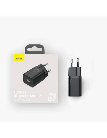 Chargeur secteur BASEUS Type C PD QC3.0 3A 25W CCSP020101/CCCJG25CE noir