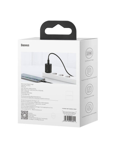 Chargeur secteur BASEUS Type C PD QC3.0 3A 25W CCSP020101/CCCJG25CE noir