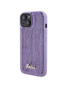 Coque GUESS pour IPHONE 13 / 14 / 15 GUHCP15SPSFDGSU (Sequin Script Metal) violet 2