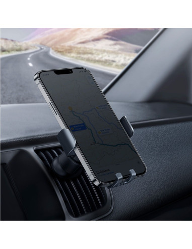 BASEUS support voiture à gravitation pour grille SUJS000013 gris foncé