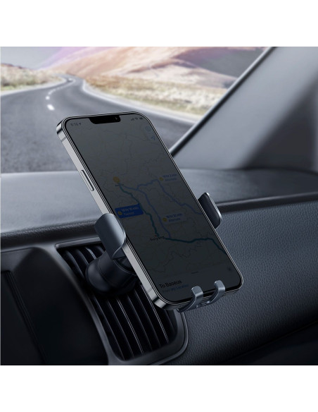 BASEUS support voiture à gravitation pour grille SUJS000013 gris foncé