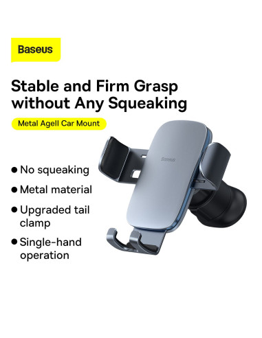 BASEUS support voiture à gravitation pour grille SUJS000013 gris foncé