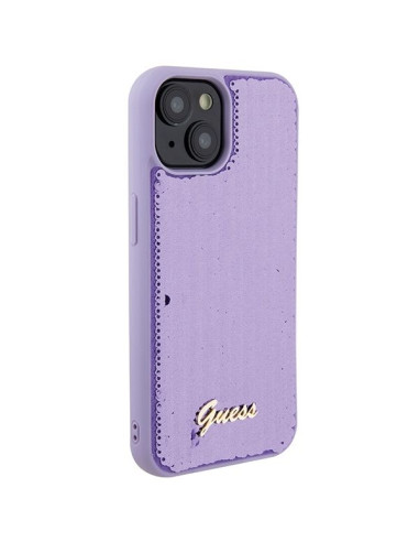 Coque GUESS pour IPHONE 13 / 14 / 15 GUHCP15SPSFDGSU (Sequin Script Metal) violet