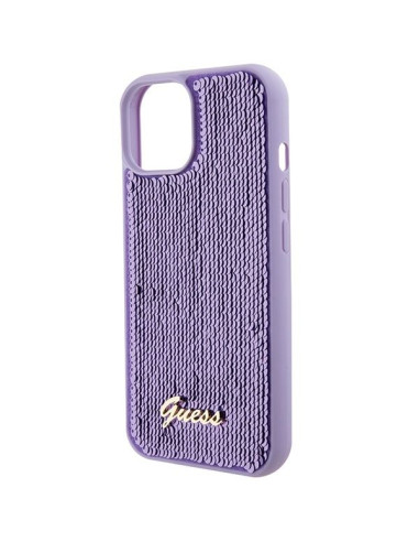 Coque GUESS pour IPHONE 13 / 14 / 15 GUHCP15SPSFDGSU (Sequin Script Metal) violet