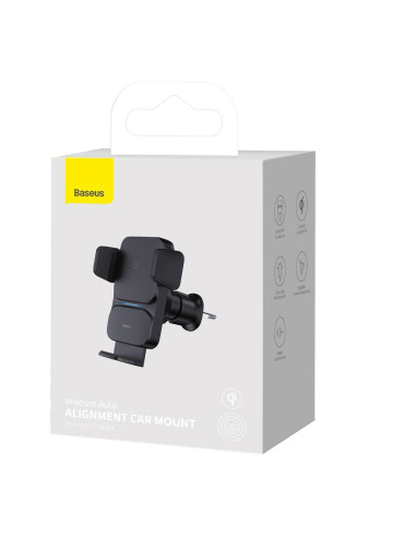 BASEUS support voiture à induction pour grille 15W CGZX000001 noir