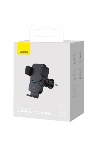 BASEUS support voiture à induction pour grille 15W CGZX000001 noir