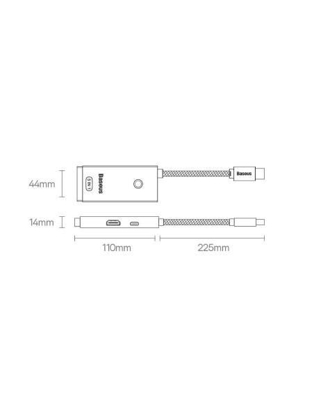 Adaptateur BASEUS HUB 5in1 Type C WKQX040002 0,15 m blanc