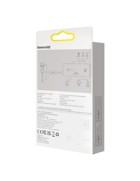 Adaptateur BASEUS HUB 5in1 Type C WKQX040002 0,15 m blanc