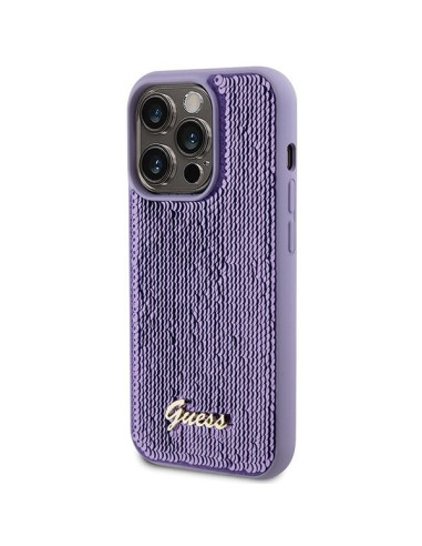 Coque GUESS pour IPHONE 15 Pro GUHCP15LPSFDGSU (Sequin Script Metal) violet