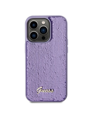Coque GUESS pour IPHONE 15 Pro GUHCP15LPSFDGSU (Sequin Script Metal) violet