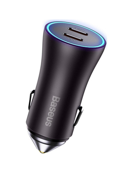 Chargeur de voiture BASEUS 2 x Type C PD QC4.0 3A 40W CGJP000013 noir