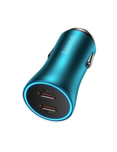 Chargeur de voiture BASEUS 2 x Type C PD QC4.0 3A 40W CGJP000003 bleu