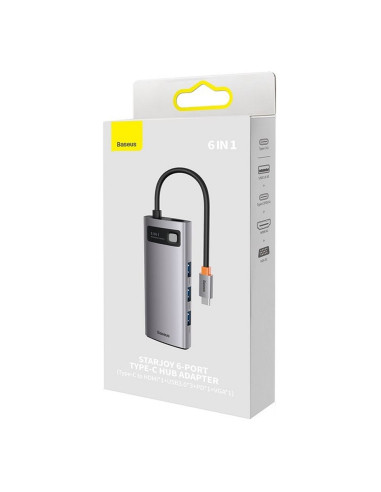 Adaptateur BASEUS HUB 6in1 Type C WKWG030013/BS-OH040 0,15 m gris
