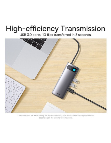 Adaptateur BASEUS HUB 6in1 Type C WKWG030213/BS-OH042 0,15 m gris