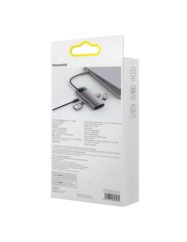 Adaptateur BASEUS HUB 6in1 Type C WKWG030213/BS-OH042 0,15 m gris