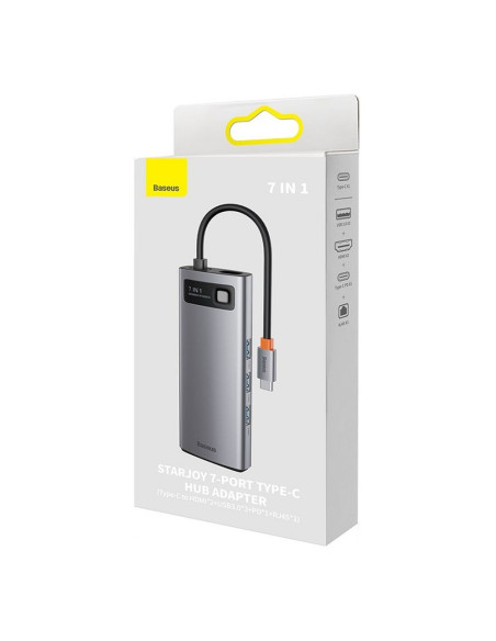 Adaptateur BASEUS HUB 7in1 Type C WKWG040113/BS-OH044 0,15 m gris