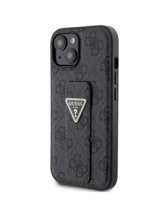 GUESS Coque pour IPHONE 13 / 14 / 15 GUHCP15SPGS4TDK (Grip Stand 4G Triangle Strass) noir 2