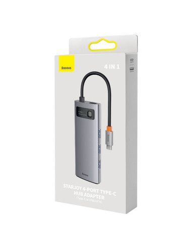 Adaptateur BASEUS HUB 4in1 Type C WKWG070013/BS-OH066 0,17 m gris