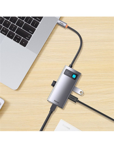 Adaptateur BASEUS HUB 4in1 WKWG070113/BS-OH067 0.17m gris