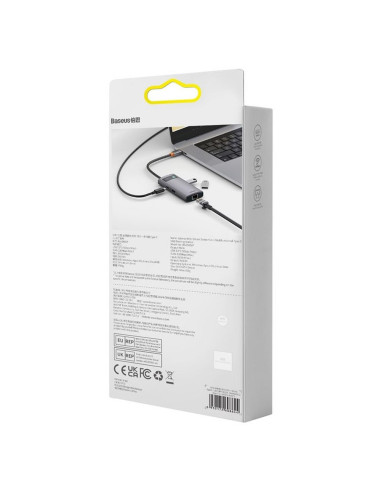 Adaptateur BASEUS HUB 4in1 WKWG070113/BS-OH067 0.17m gris