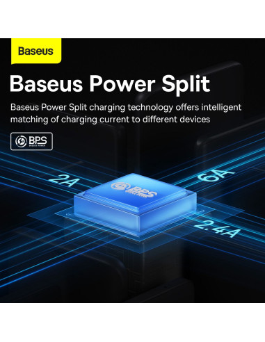 BASEUS 3in1 Flash Series USB-C micro USB Câble Lightning 100W CASS030001 1.2m noir