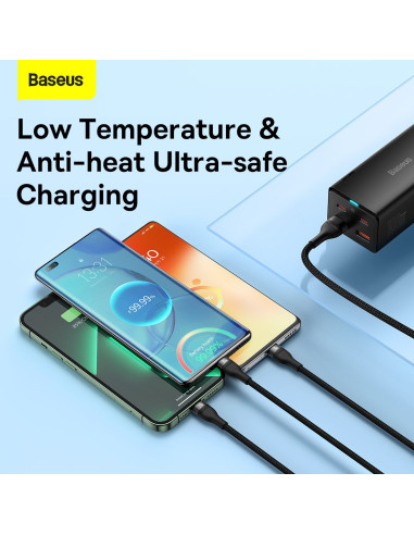 BASEUS 3in1 Flash Series USB-C micro USB Câble Lightning 100W CASS030001 1.2m noir