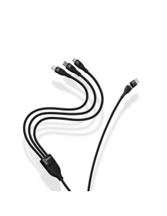 BASEUS Câble 3-en-1 USB A / Type C vers Micro USB / Lightning / Type C PD QC 5A100W CASS030103 1.2 m bleu 2
