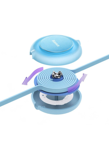 BASEUS Câble 3-en-1 USB A vers Micro USB / Lightning / Type C 3.5A CAMJ010017 1.1m bleu