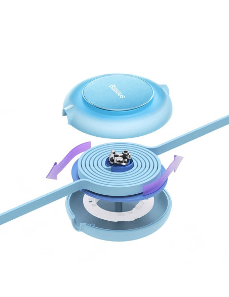 BASEUS Câble 3-en-1 USB A vers Micro USB / Lightning / Type C 3.5A CAMJ010017 1.1m bleu