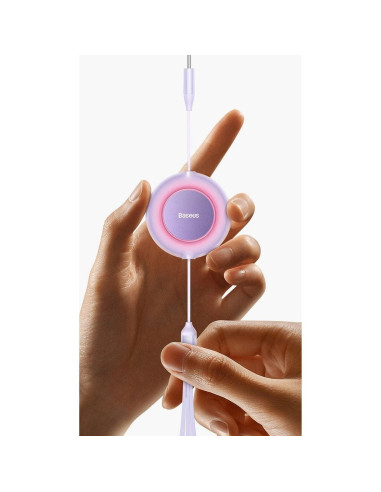 BASEUS Câble 3-en-1 Type C vers Micro USB / Lightning / Type C PD QC4.0 3.5A 100W CAMJ010205 1.1 m violet
