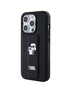 Véritable KARL LAGERFELD Case KLHCP13XGSAKCPK pour iPhone 13 Pro Max (Gripstand Saffiano KC PIN / noir) 2