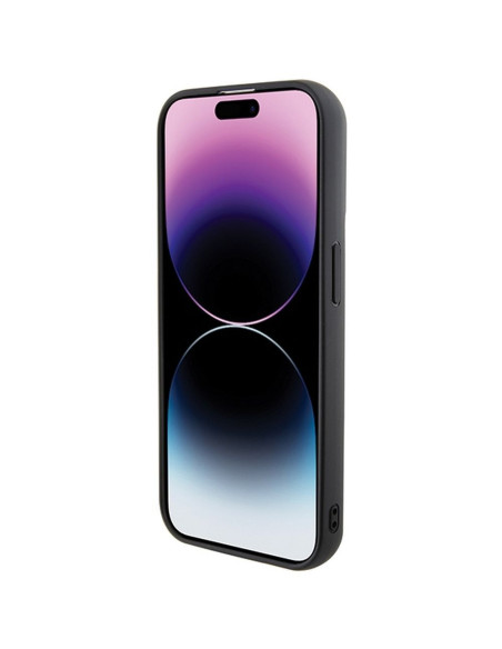 Véritable KARL LAGERFELD Case KLHCP13XGSAKCPK pour iPhone 13 Pro Max (Gripstand Saffiano KC PIN / noir)