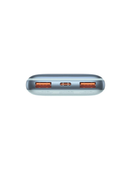 BASEUS powerbank 10 000 mAh + câble USB A vers Type C PD QC3.0 3A 22.5W PPBD040003 bleu