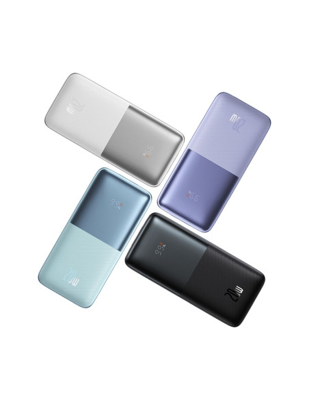 BASEUS powerbank 10 000 mAh + câble USB A vers Type C PD QC3.0 3A 20W PPBD040103 bleu