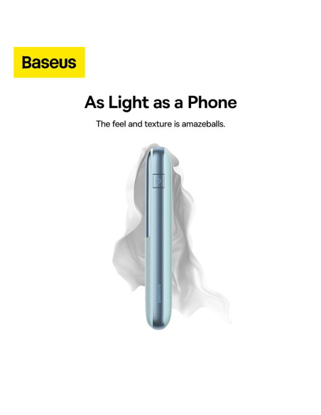 BASEUS powerbank 10 000 mAh + câble USB A vers Type C PD QC3.0 3A 20W PPBD040103 bleu