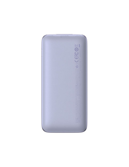 BASEUS powerbank 10 000 mAh + câble USB A vers Type C PD QC3.0 3A 20W PPBD040105 violet