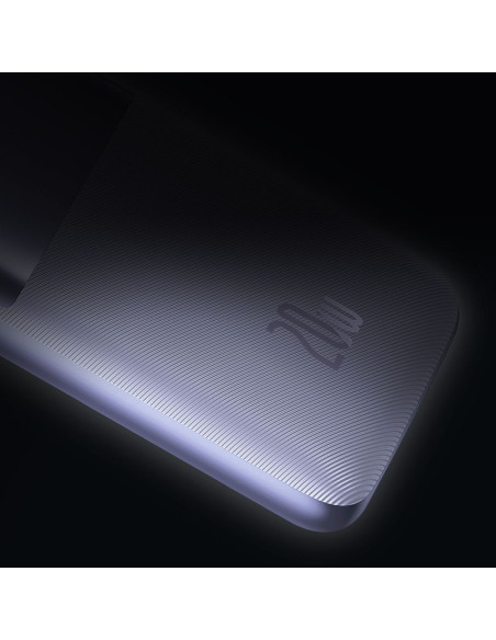 BASEUS powerbank 10 000 mAh + câble USB A vers Type C PD QC3.0 3A 20W PPBD040105 violet