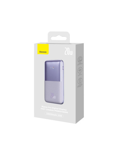 BASEUS powerbank 10 000 mAh + câble USB A vers Type C PD QC3.0 3A 20W PPBD040105 violet