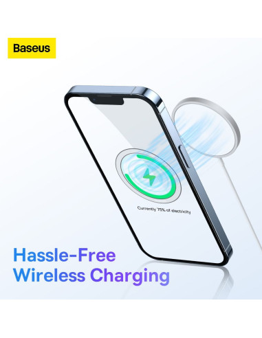 Plaques universelles BASEUS compatibles avec MagSafe PCCH000012 2 pièces argentées