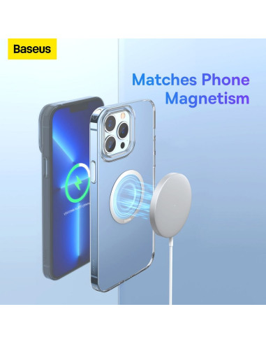 Plaques universelles BASEUS compatibles avec MagSafe PCCH000012 2 pièces argentées