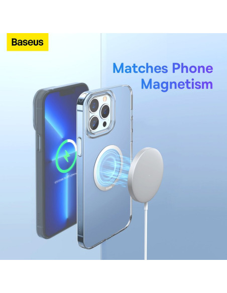 Plaques universelles BASEUS compatibles avec MagSafe PCCH000012 2 pièces argentées